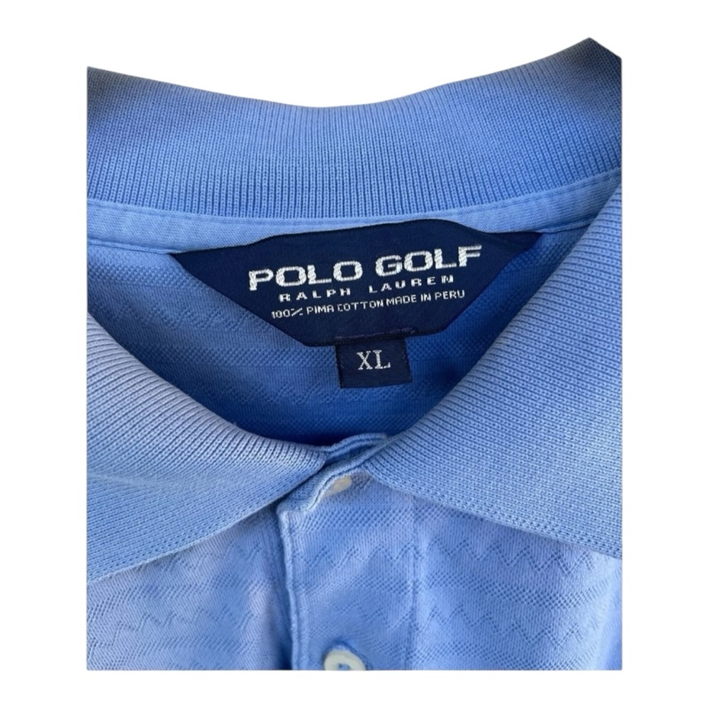 Ralph Lauren RLX Men’s Polo Golf Shirt Short Sleeve Size XL Blue Stretch - Picture 2 of 7